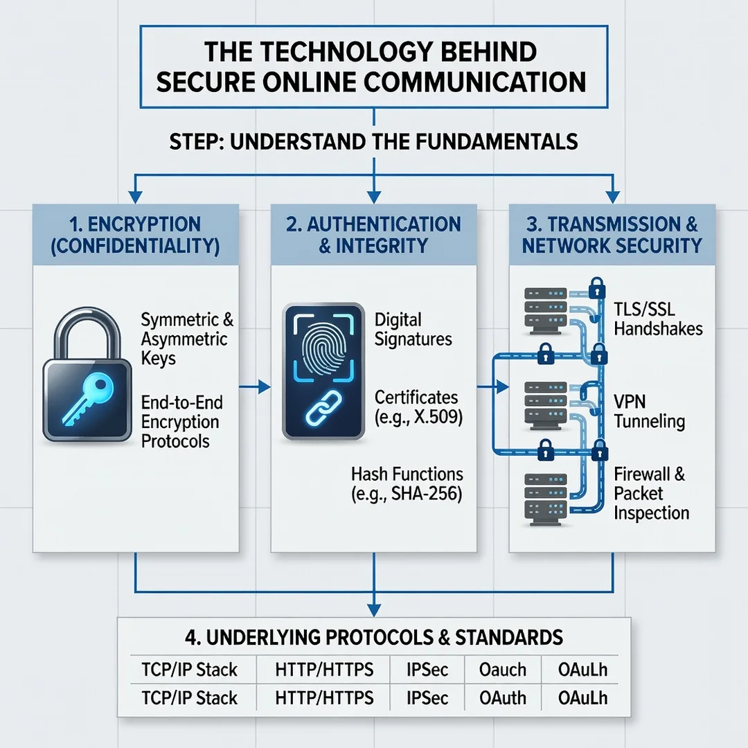 Step 1: Illustration for step: Understand the fundamentals related to The Technology Behind Secure Online Co