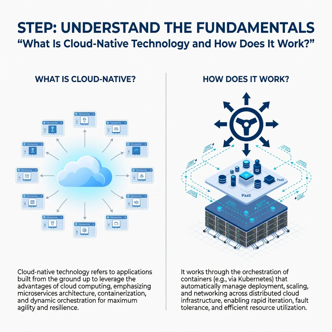 Step 1: Illustration for step: Understand the fundamentals related to What Is Cloud-Native Technology and Ho
