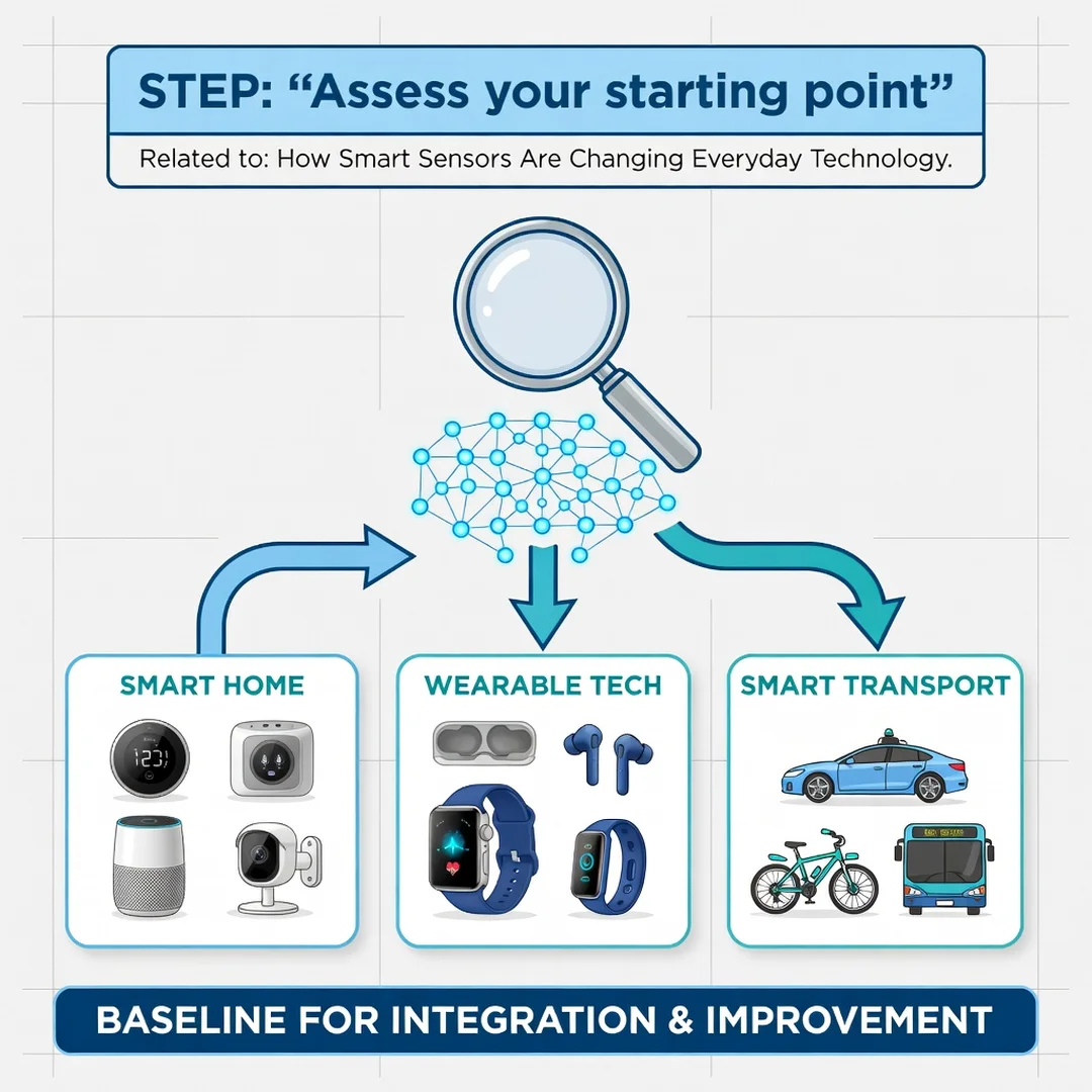 Step 2: Illustration for step: Assess your starting point related to How Smart Sensors Are Changing Everyday