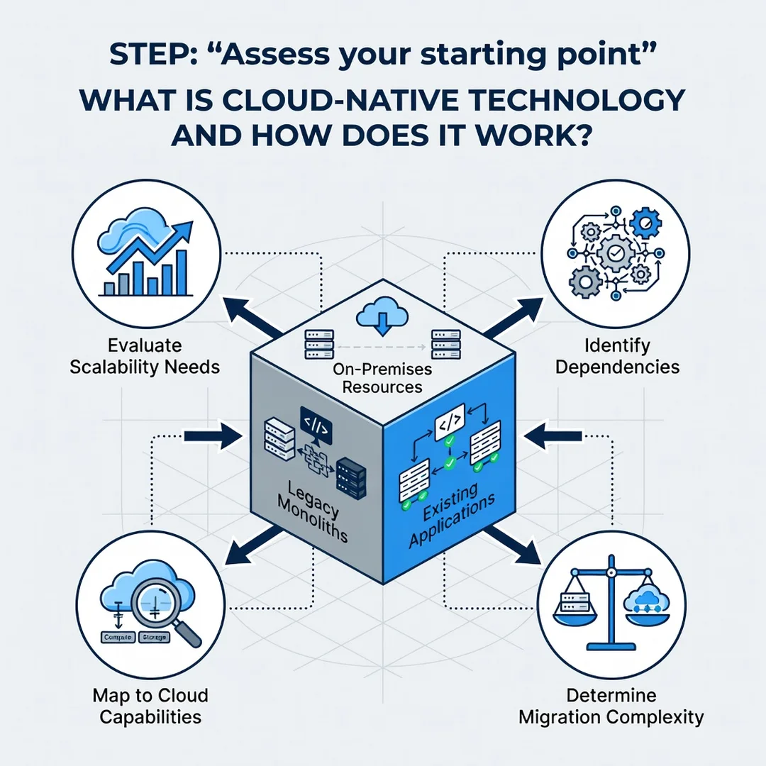 Step 2: Illustration for step: Assess your starting point related to What Is Cloud-Native Technology and How