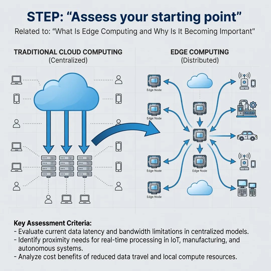 Step 2: Illustration for step: Assess your starting point related to What Is Edge Computing and Why Is It Be
