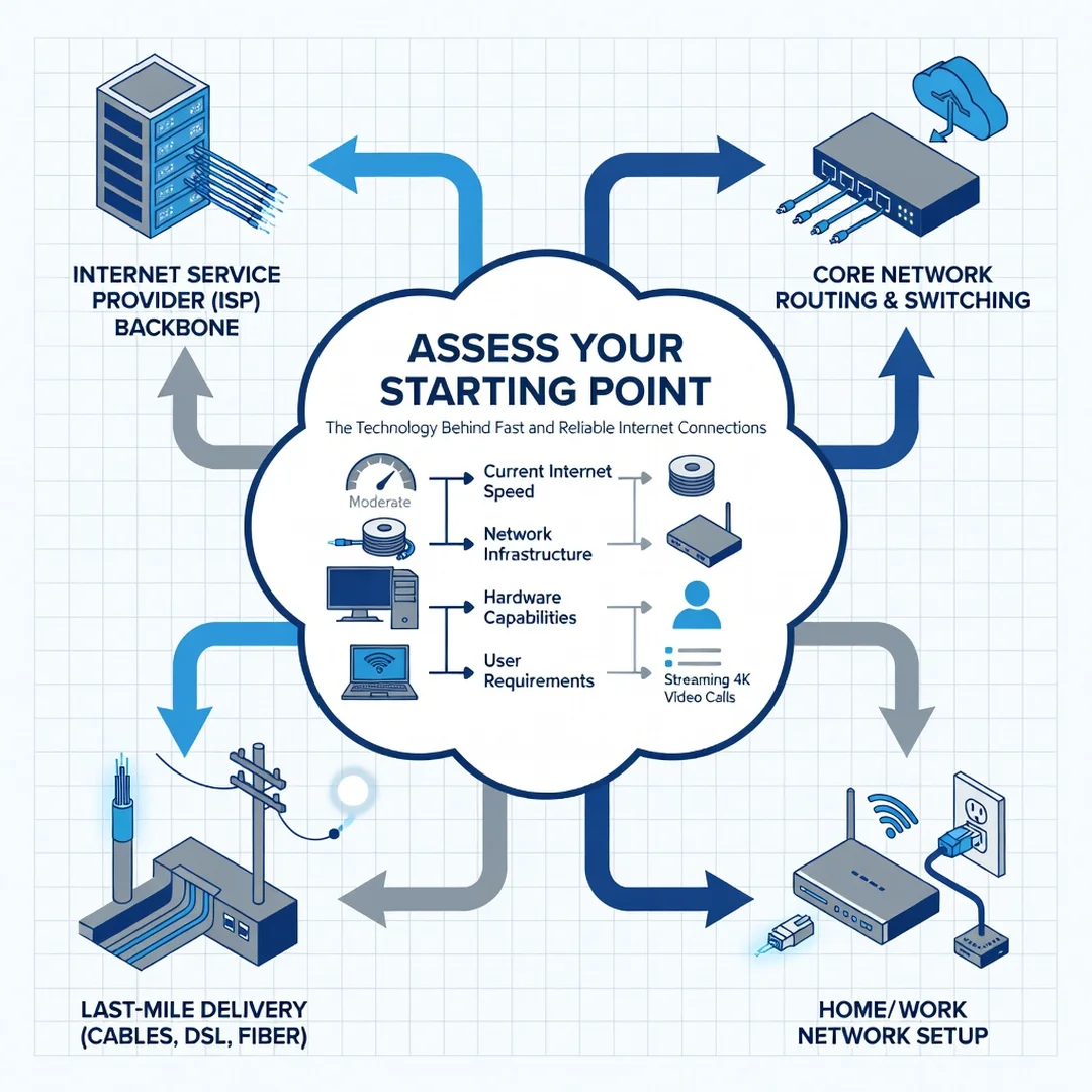 Step 2: Illustration for step: Assess your starting point related to The Technology Behind Fast and Reliable