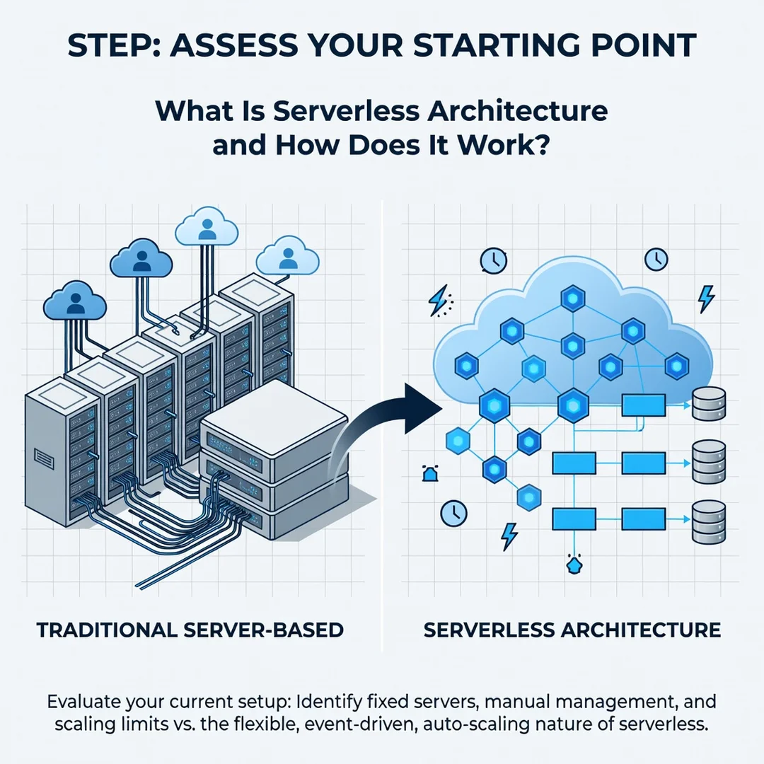 Step 2: Illustration for step: Assess your starting point related to What Is Serverless Architecture and How