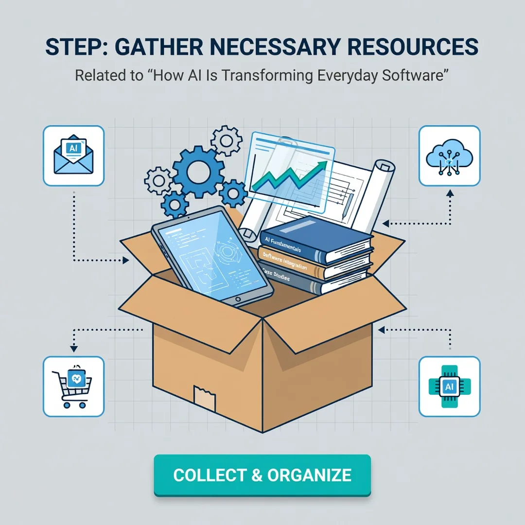 Step 4: Illustration for step: Gather necessary resources related to How AI Is Transforming Everyday Softwar