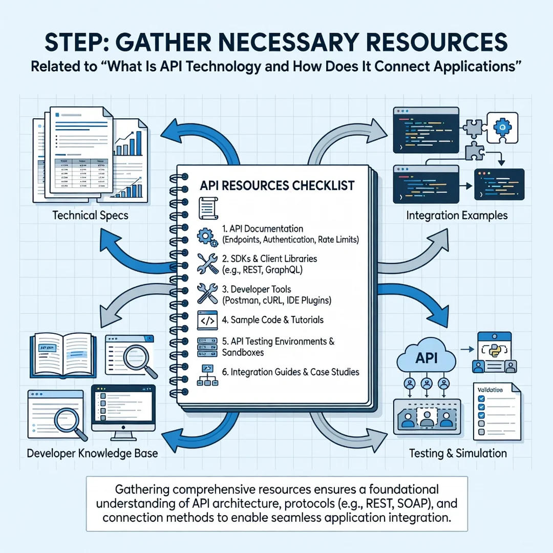 Step 4: Illustration for step: Gather necessary resources related to What Is API Technology and How Does It