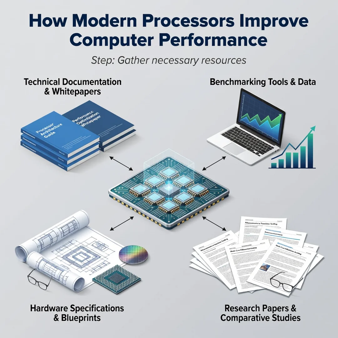 Step 4: Illustration for step: Gather necessary resources related to How Modern Processors Improve Computer