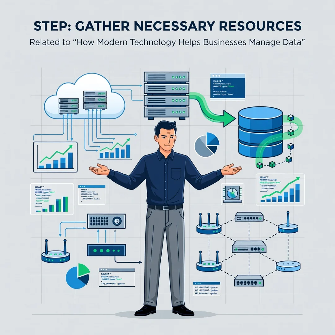 Step 4: Illustration for step: Gather necessary resources related to How Modern Technology Helps Businesses
