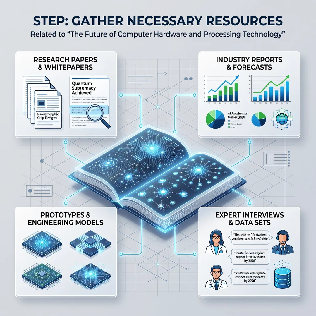 Step 4: Illustration for step: Gather necessary resources related to The Future of Computer Hardware and Pro