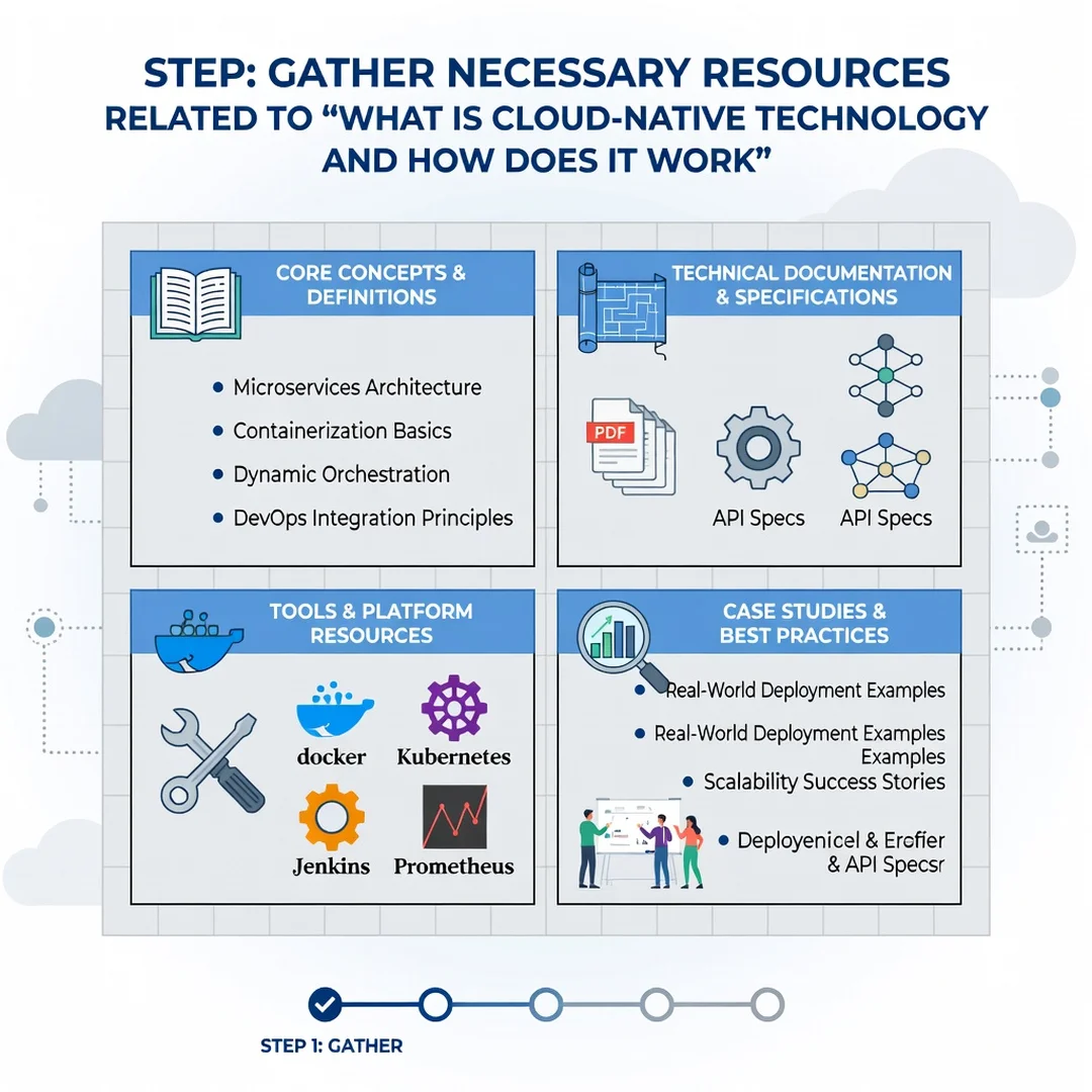 Step 4: Illustration for step: Gather necessary resources related to What Is Cloud-Native Technology and How