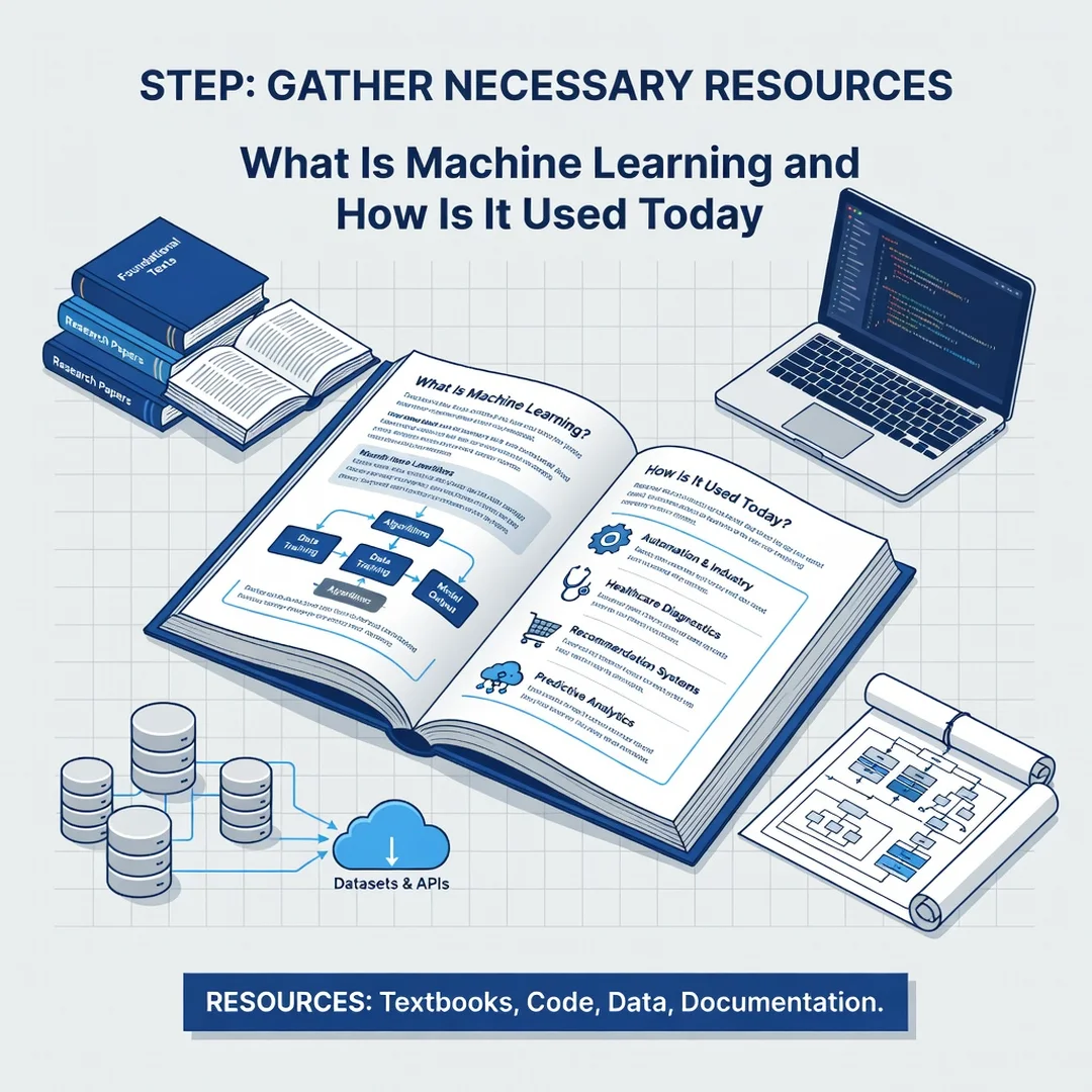 Step 4: Illustration for step: Gather necessary resources related to What Is Machine Learning and How Is It