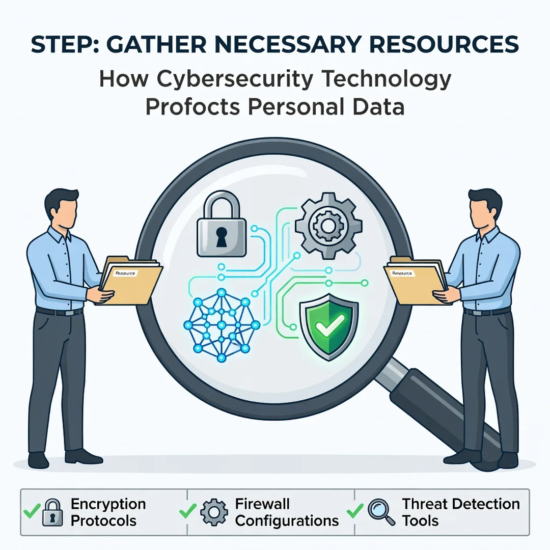 Step 4: Illustration for step: Gather necessary resources related to How Cybersecurity Technology Protects P