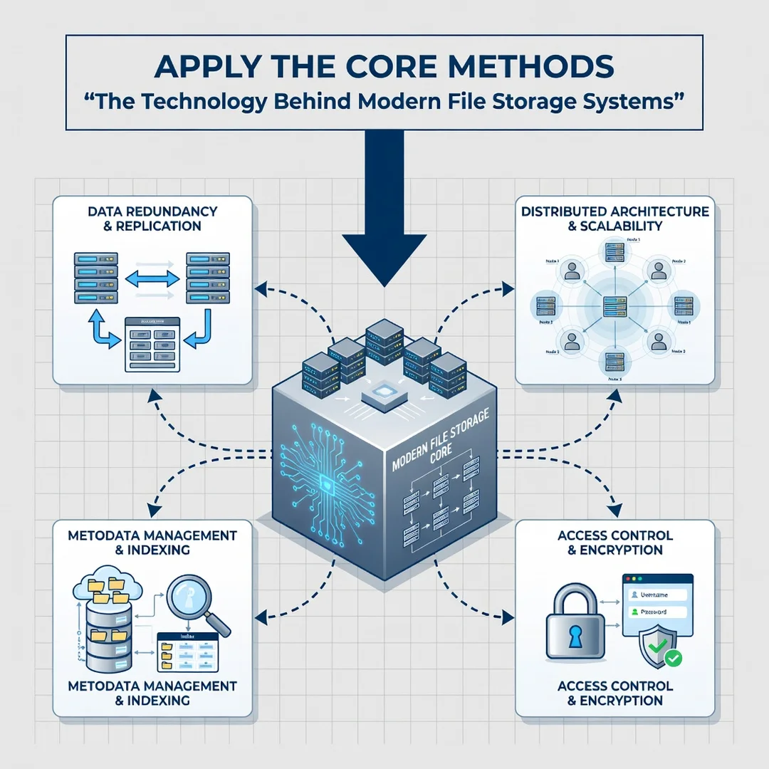 Step 5: Illustration for step: Apply the core methods related to The Technology Behind Modern File Storage S