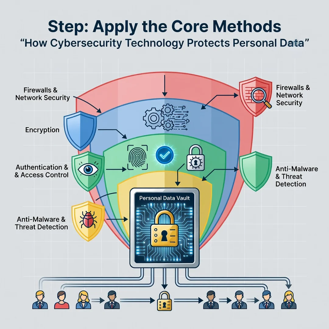 Step 5: Illustration for step: Apply the core methods related to How Cybersecurity Technology Protects Perso