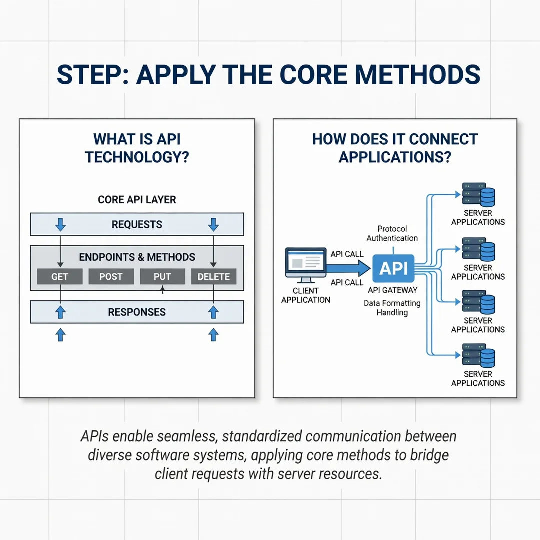 Step 5: Illustration for step: Apply the core methods related to What Is API Technology and How Does It Conn