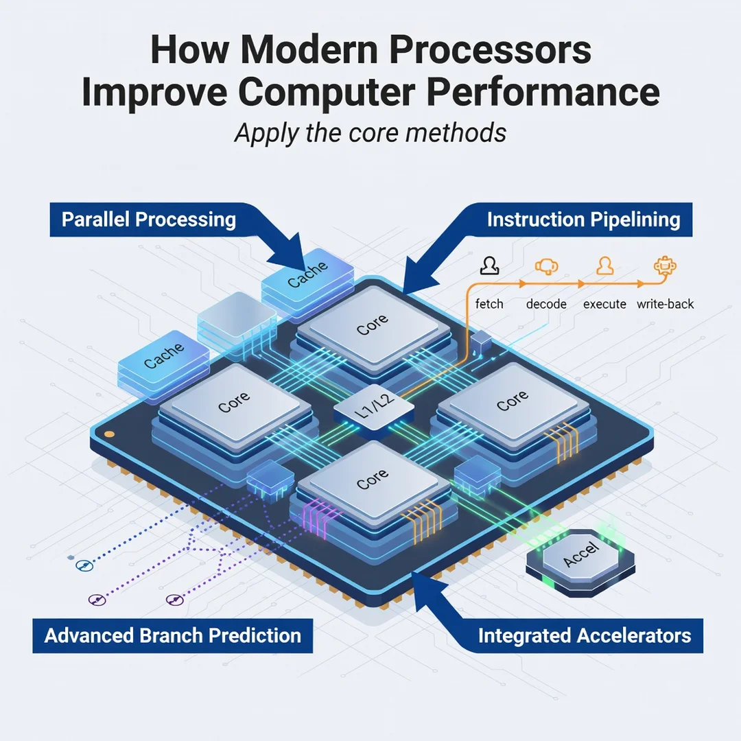 Step 5: Illustration for step: Apply the core methods related to How Modern Processors Improve Computer Perf